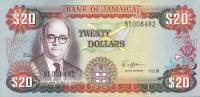 p68b from Jamaica: 20 Dollars from 1981
