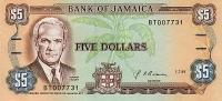Gallery image for Jamaica p70d: 5 Dollars