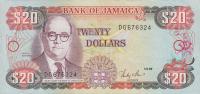 p72b from Jamaica: 20 Dollars from 1986