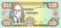 p72e from Jamaica: 20 Dollars from 1995