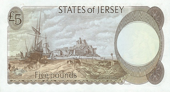 Back of Jersey p12b: 5 Pounds from 1976