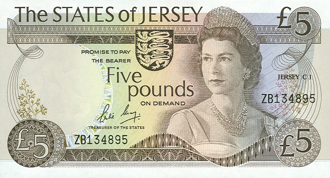 Front of Jersey p12b: 5 Pounds from 1976
