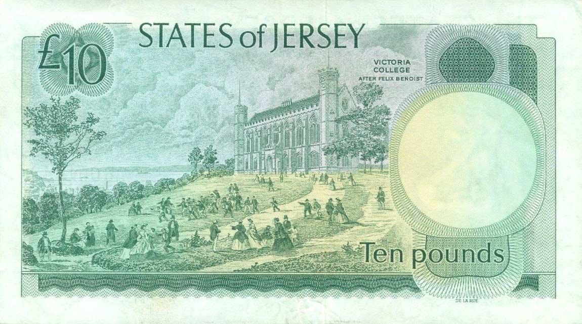 Back of Jersey p13a: 10 Pounds from 1976