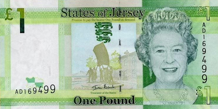Front of Jersey p32a: 1 Pound from 2010
