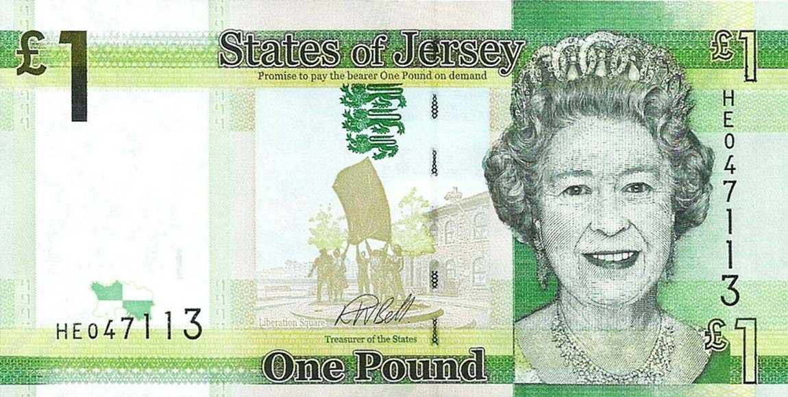 Front of Jersey p32b: 1 Pound from 2010