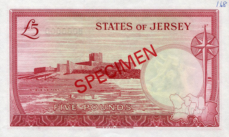 Back of Jersey p9s2: 5 Pounds from 1963