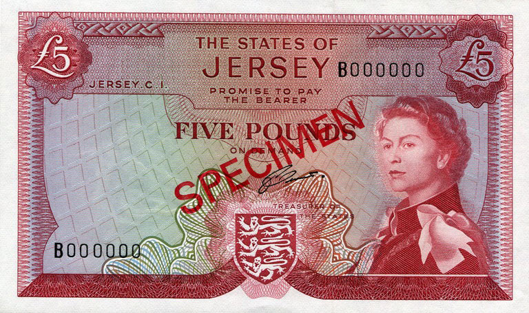 Front of Jersey p9s2: 5 Pounds from 1963