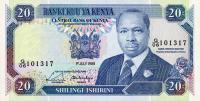 p25b from Kenya: 20 Shillings from 1989