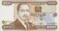 p40a from Kenya: 1000 Shillings from 1997