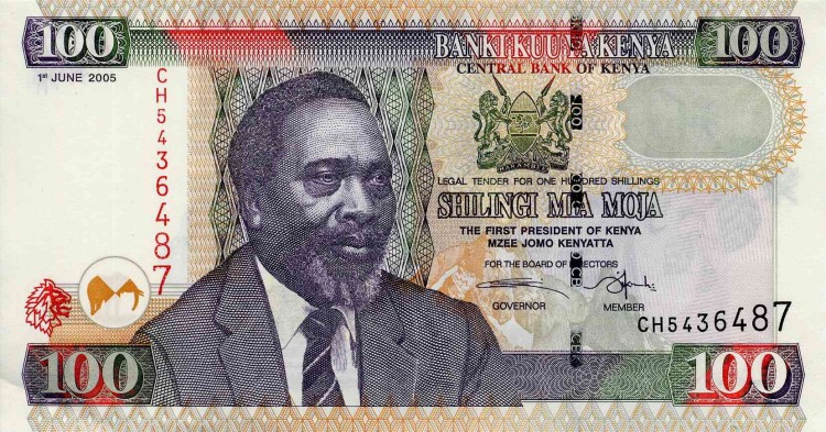 Front of Kenya p42a: 100 Shillings from 2004
