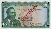 p7s from Kenya: 10 Shillings from 1969