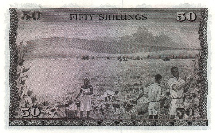 Back of Kenya p9b: 50 Shillings from 1971