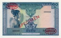 p10s2 from Laos: 10 Kip from 1962