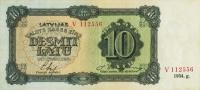 p25e from Latvia: 10 Latu from 1934