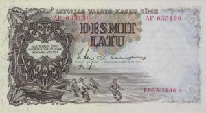 Gallery image for Latvia p29b: 10 Latu from 1938