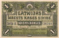 p2b from Latvia: 1 Rublis from 1919