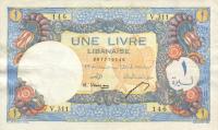 p48a from Lebanon: 1 Livre from 1945