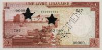 p55s1 from Lebanon: 1 Livre from 1952