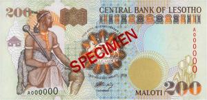 Gallery image for Lesotho p20s: 200 Maloti