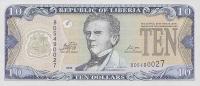 Gallery image for Liberia p27e: 10 Dollars