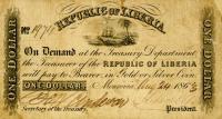 p7c from Liberia: 1 Dollar from 1863