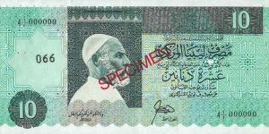 p56s from Libya: 10 Dinars from 1989