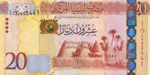 p79a from Libya: 20 Dinars from 2012