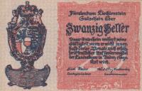 p2 from Liechtenstein: 20 Heller from 1920