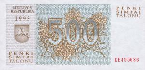 Gallery image for Lithuania p46a: 500 Talonas