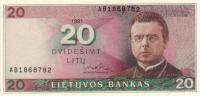 Gallery image for Lithuania p48: 20 Litu from 1991