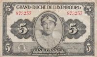 Gallery image for Luxembourg p43a: 5 Francs