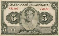 Gallery image for Luxembourg p43b: 5 Francs