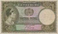 p45a from Luxembourg: 50 Francs from 1944
