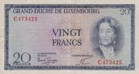 Gallery image for Luxembourg p49a: 20 Francs