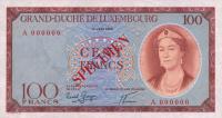 Gallery image for Luxembourg p50s: 100 Francs