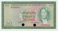 Gallery image for Luxembourg p51ct: 50 Francs