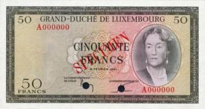 Gallery image for Luxembourg p51s: 50 Francs