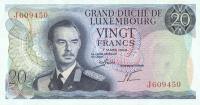 Gallery image for Luxembourg p54a: 20 Francs