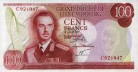 Gallery image for Luxembourg p56a: 100 Francs from 1970