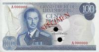 Gallery image for Luxembourg p56ct: 100 Francs