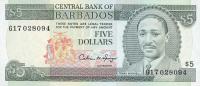p43 from Barbados: 5 Dollars from 1993