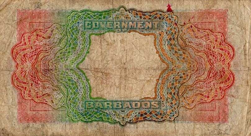 Back of Barbados p4a: 5 Dollars from 1939