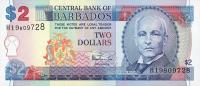 p54a from Barbados: 2 Dollars from 1998