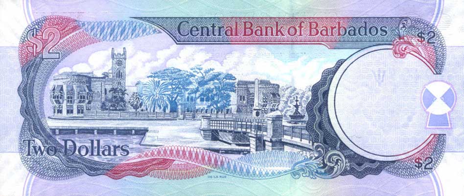 Back of Barbados p66c: 2 Dollars from 2012