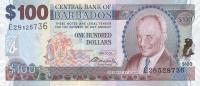 p71a from Barbados: 100 Dollars from 2007