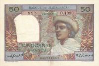 p45b from Madagascar: 50 Francs from 1950