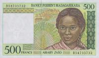 Gallery image for Madagascar p75b: 500 Francs
