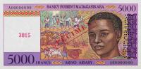 Gallery image for Madagascar p78s: 5000 Francs