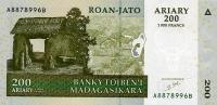 p87a from Madagascar: 200 Ariary from 2004