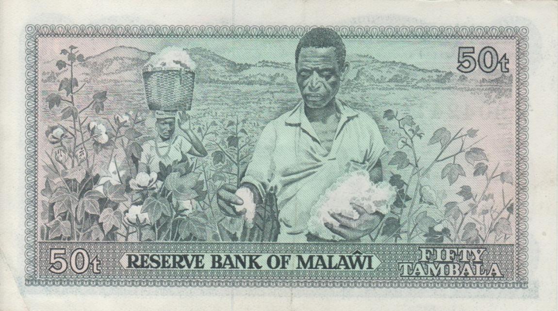 Back of Malawi p13e: 50 Tambala from 1983